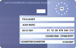 carte europeenne d'Assurance maladie E111