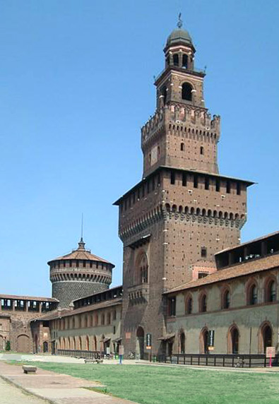 château des Sforza à Milan