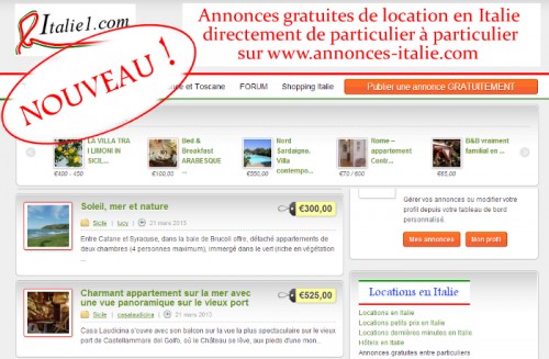 Annonces de location en Italie Annonces de location en Italie