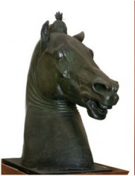 Tête de cheval par Donatello, exposition Printemps de la Renaissance