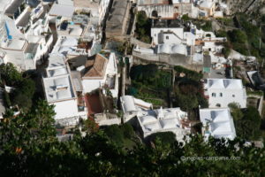 Récupération d'eau de pluis par les toits à Positano