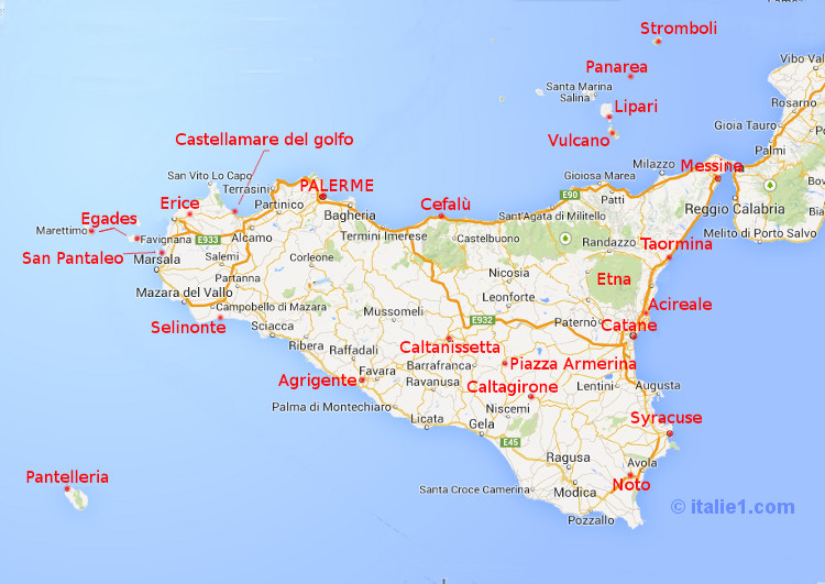 sicile carte